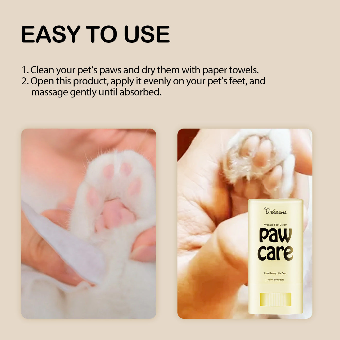Yegbong Pet Avocado Foot Balm Pet Cat & Dog Foot Cleansing Care, Moisturizing And Crack-proof Care - Wellora
