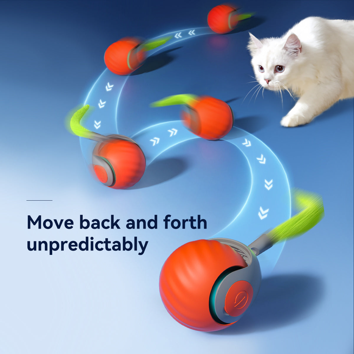 Smart Interactive Cat Ball,Type-C Rechargeable Interactive Cats Toy,Automatic Cat Teaser Toy,Pet Supplies,New Year Gift