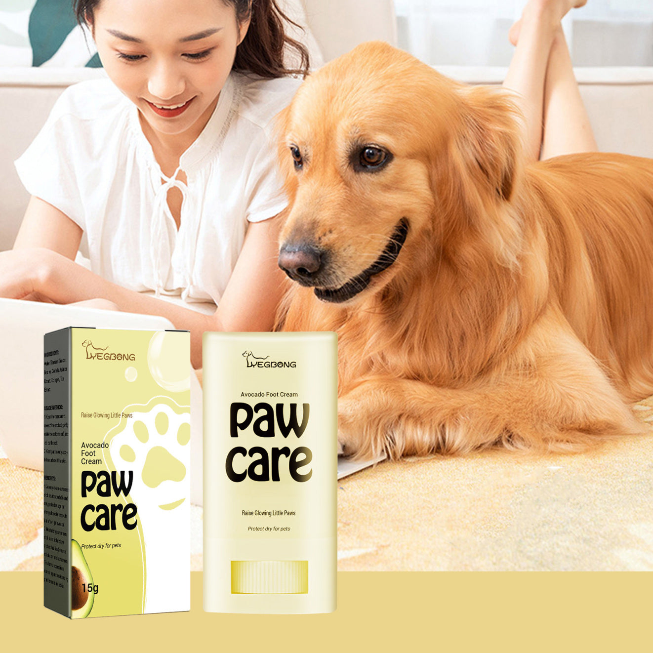 Yegbong Pet Avocado Foot Balm Pet Cat & Dog Foot Cleansing Care, Moisturizing And Crack-proof Care - Wellora
