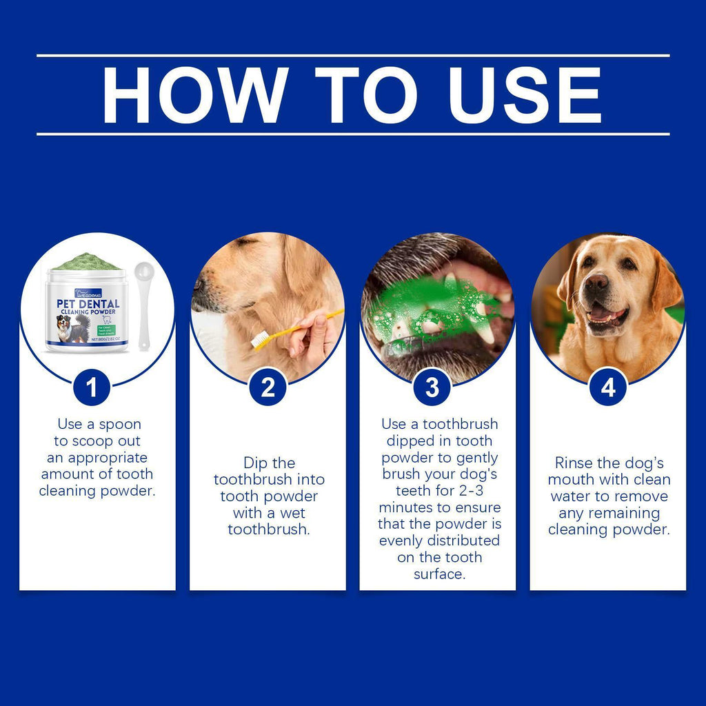 Yeagerbong Dog Tooth Cleaning Powder Gently Cleans Tartar Stains And Freshens Breath - Wellora